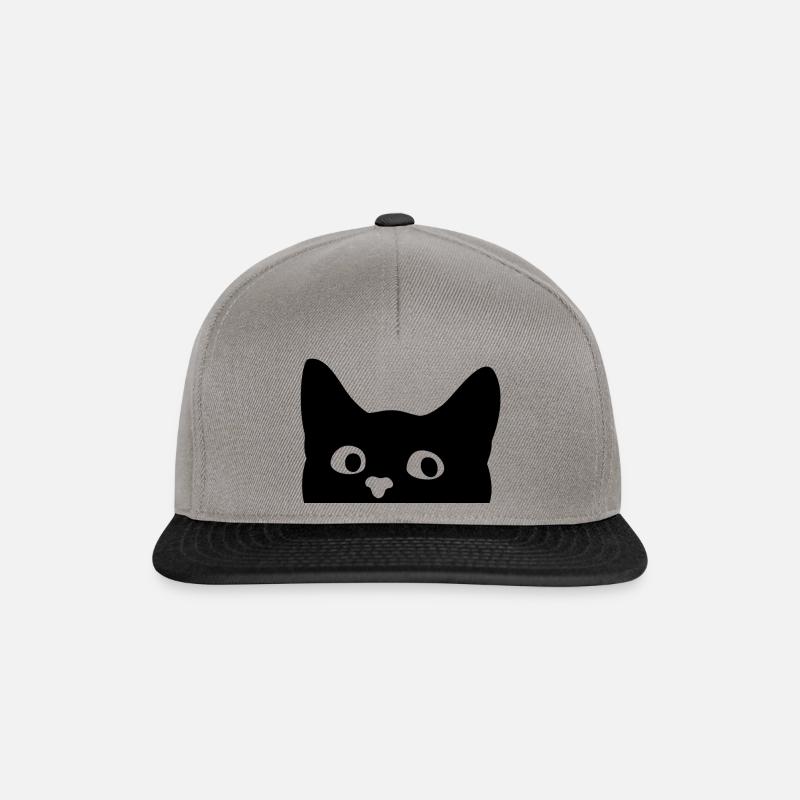 Katze - Snapback Cap - Graphit/Schwarz