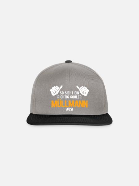 Müllmann Müllabfuhr - Snapback Cap - Graphit/Schwarz