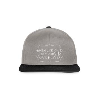 When Life Gives You Cucumbers, Make Pickles 3 - Snapback Cap - graphite/black - Front