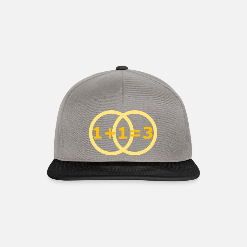 Un plus un égal à trois - Casquette snapback - gris graphite/noir