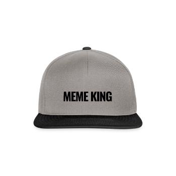 Meme King: Roi des Mèmes (Sombre) - Casquette snapback - gris graphite/noir - Devant