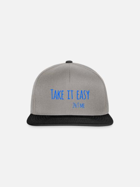 take it easy - Snapback Cap - Graphit/Schwarz