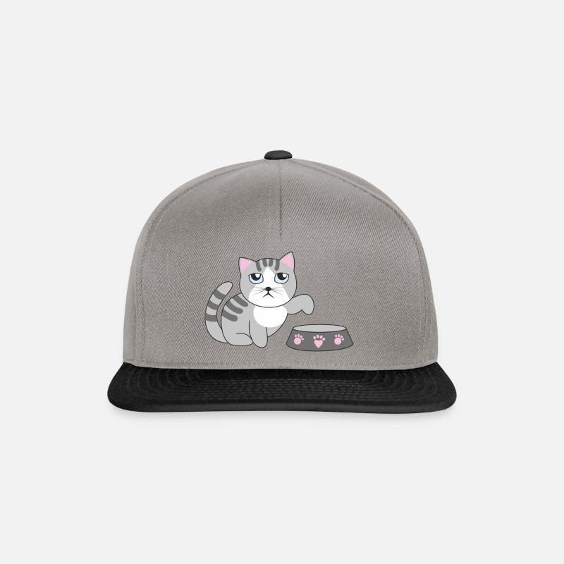 Hungry cat - Snapback Cap - graphite/black