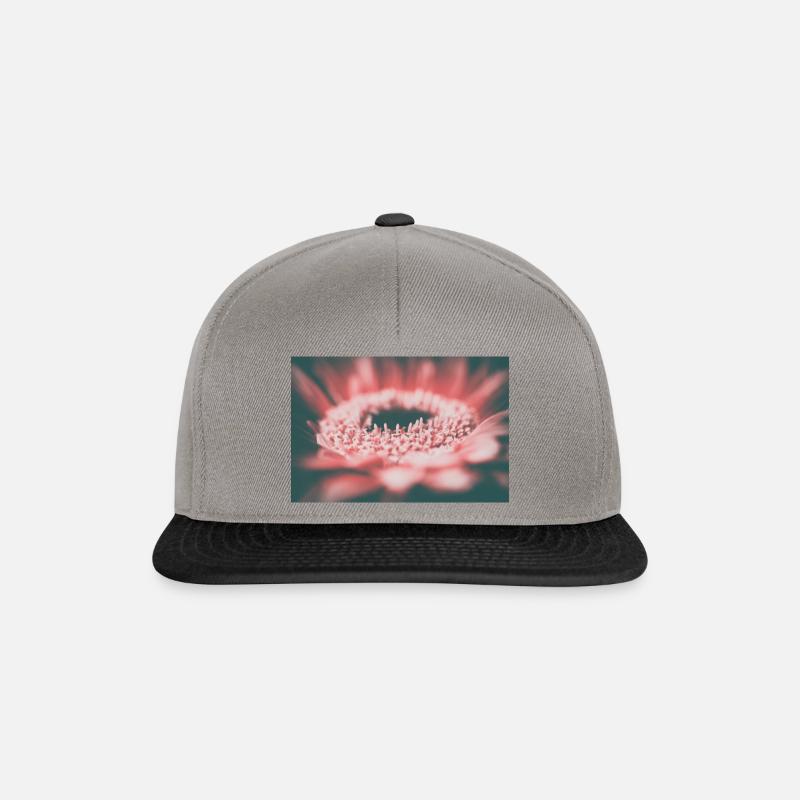 Fleurs rétro - Casquette snapback - gris graphite/noir