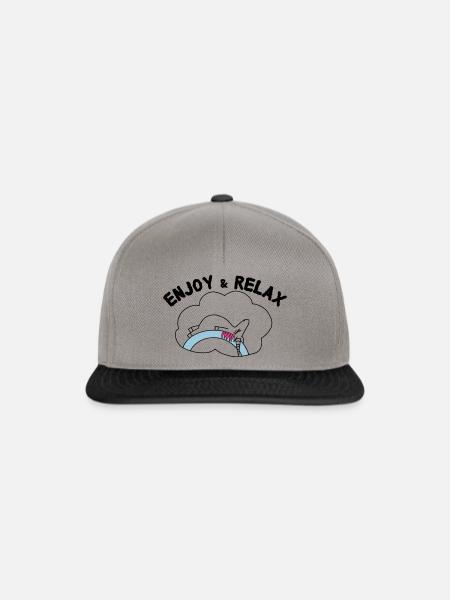 Einhorn Unicorn Enjoy & Relax - Snapback Cap - Graphit/Schwarz