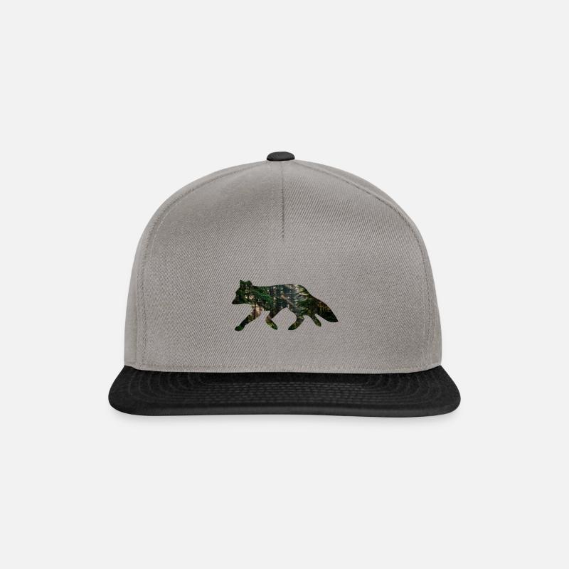 Forêt de renards - Casquette snapback - gris graphite/noir