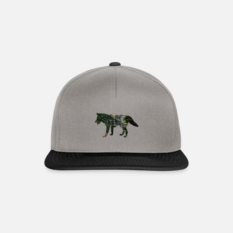Wolf Wald - Snapback Cap - Graphit/Schwarz