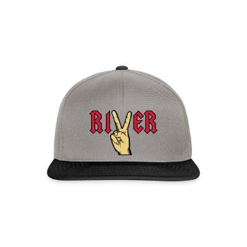 River Viktory hand multicolour - Snapback Cap - graphite/black - Front