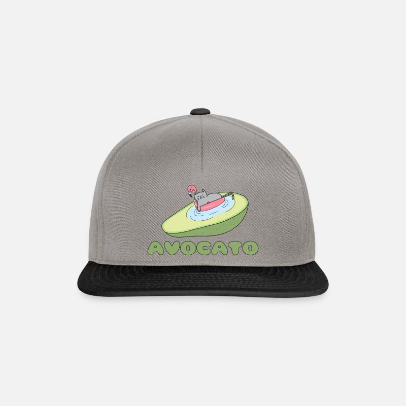 Chat chat Avocato - Casquette snapback - gris graphite/noir