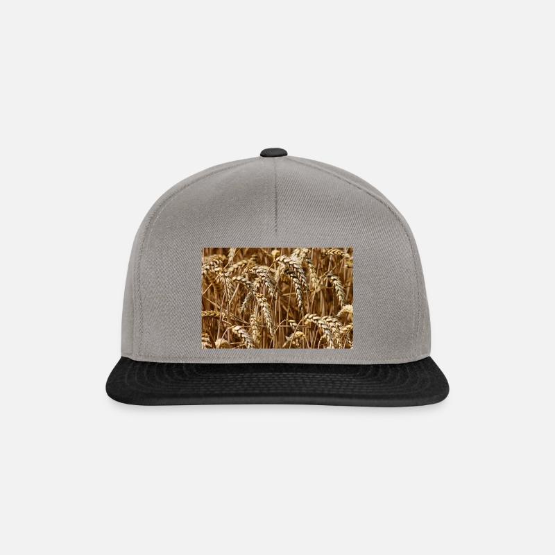 Weizenähren - Snapback Cap - Graphit/Schwarz