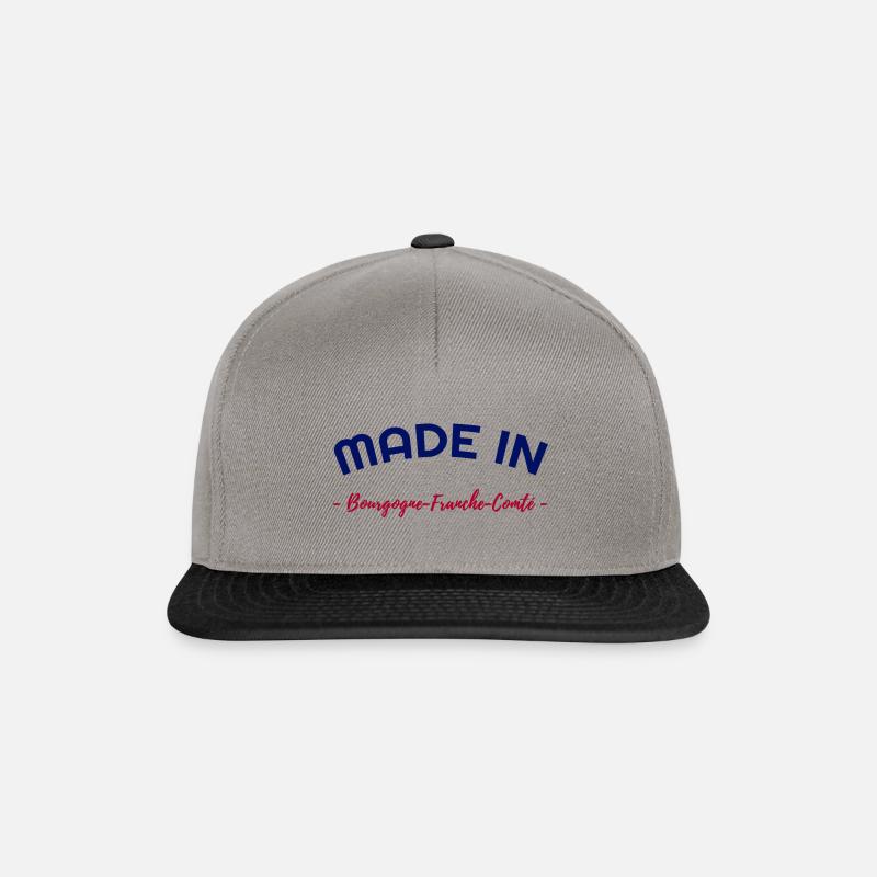Hergestellt in Bourgogne-Franche-Compté - Snapback Cap - Graphit/Schwarz