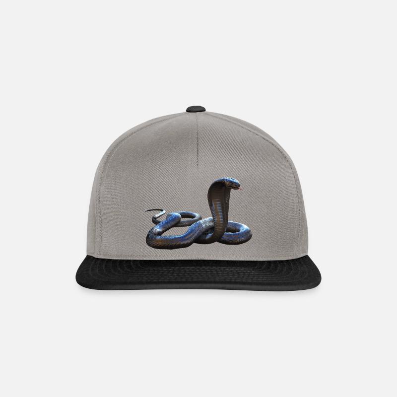 Schlange viper - Snapback Cap - Graphit/Schwarz