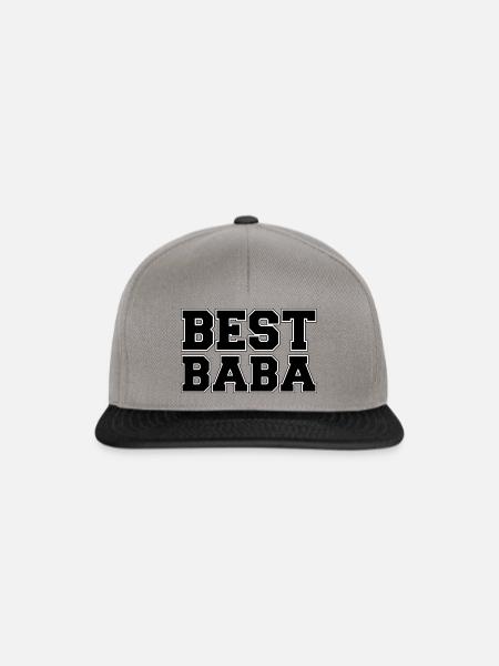 BEST BABA - BESTER PAPA - BEST DAD - VATERTAG - Snapback Cap - Graphit/Schwarz