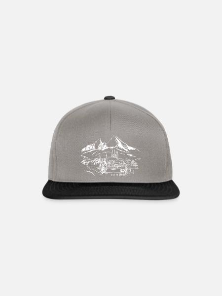 Watzmann Berchtesgaden - Snapback Cap - Graphit/Schwarz