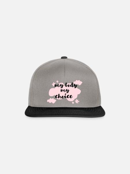 my body my choice - Snapback Cap - Graphit/Schwarz