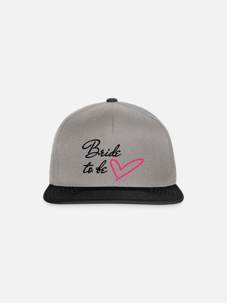 Braut wird | Herz - Snapback Cap - Graphit/Schwarz