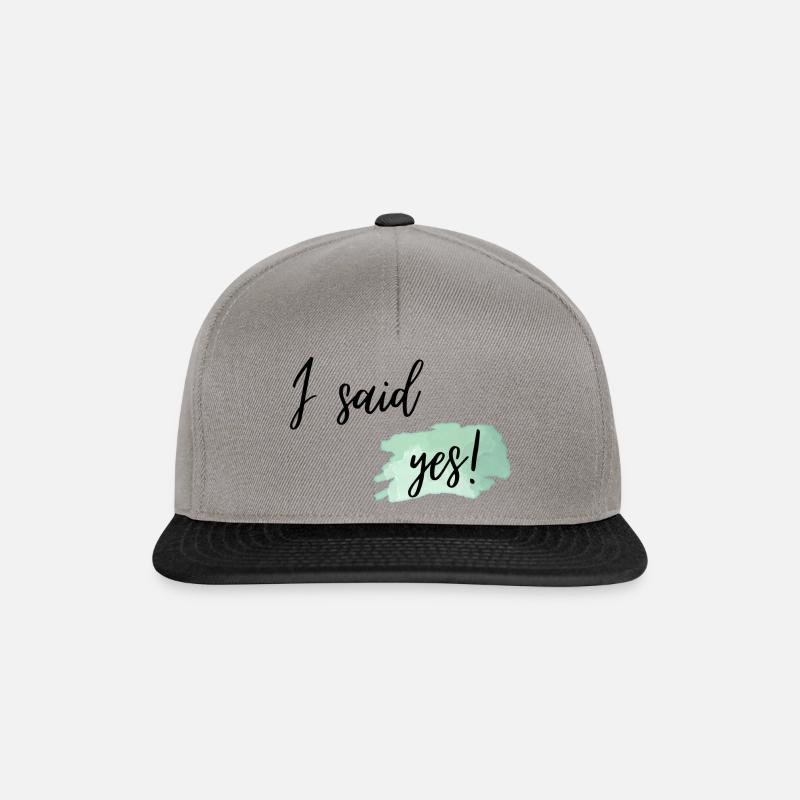 J’ai dit oui vert - Casquette snapback - gris graphite/noir