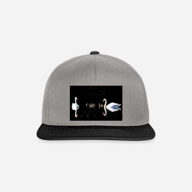 Schwäne - Snapback Cap - Graphit/Schwarz