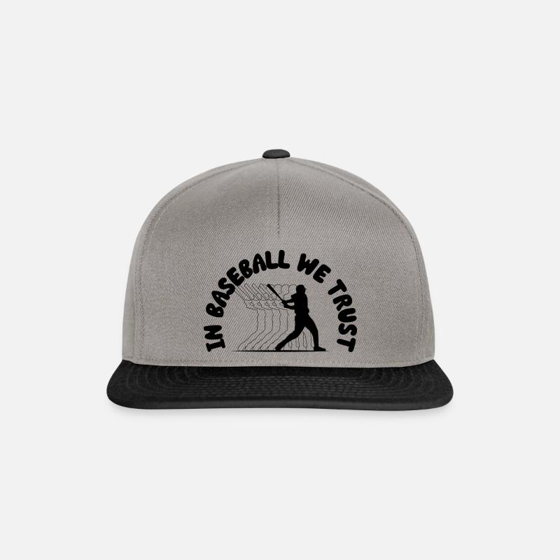 Dans le baseball, nous avons confiance - Casquette snapback - gris graphite/noir