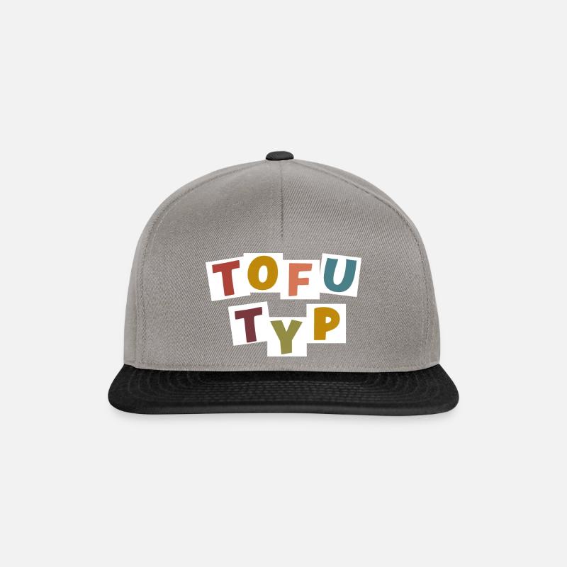 Tofu-Typ - Snapback Cap - Graphit/Schwarz