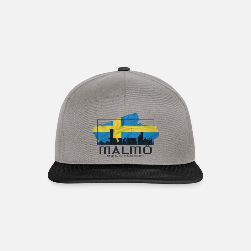 Malmö ist immer eine gute Idee - Snapback Cap - Graphit/Schwarz