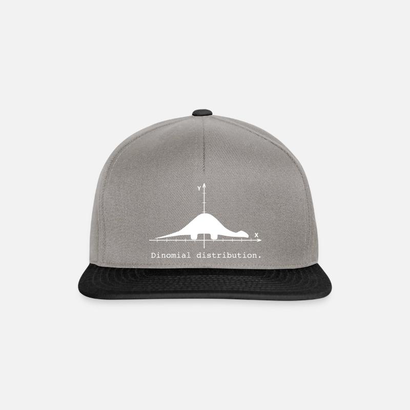 Dinomial Distribution: Dino meets Math - Snapback Cap - Graphit/Schwarz