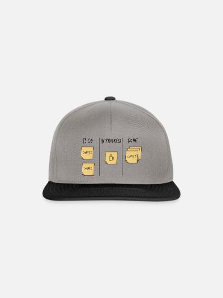 Coffee in Progress | Kanban Board - Snapback Cap - Graphit/Schwarz