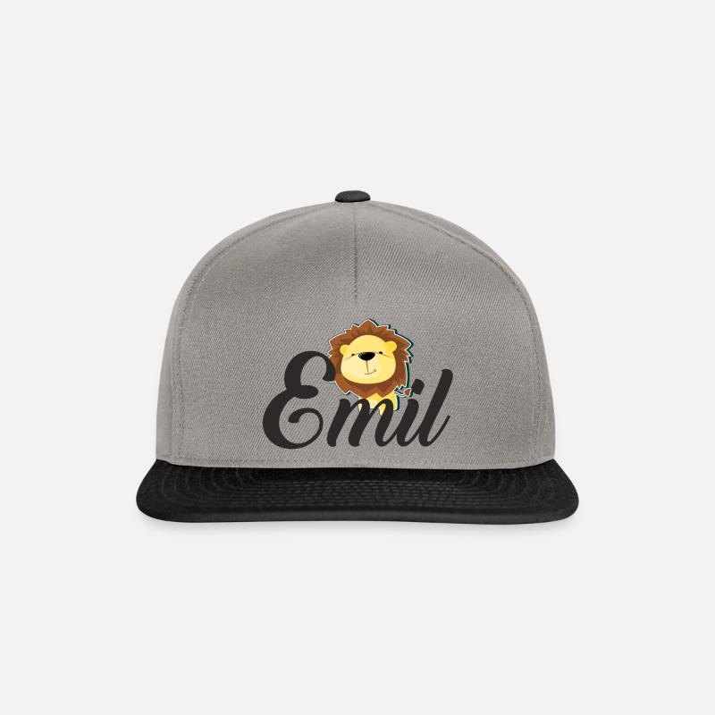 Emil Name Baby Kind Kinder Geschenk - Snapback Cap - Graphit/Schwarz