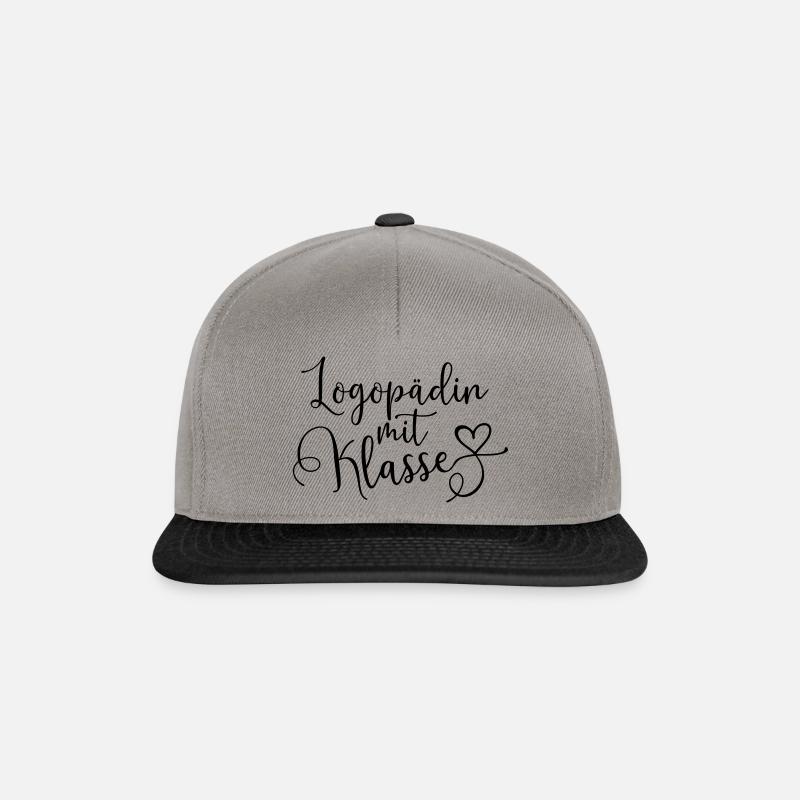 Logopädin mit Klasse - Snapback Cap - Graphit/Schwarz
