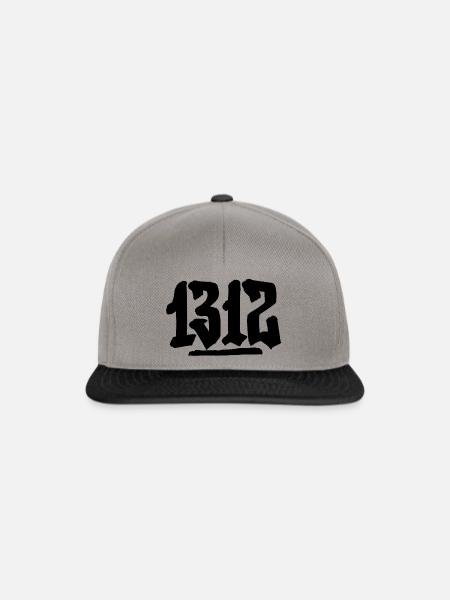 1312 ACAB - Snapback Cap - Graphit/Schwarz