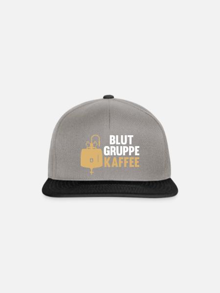 Kaffee Koffein Kaffee Trinker Geschenk - Snapback Cap - Graphit/Schwarz