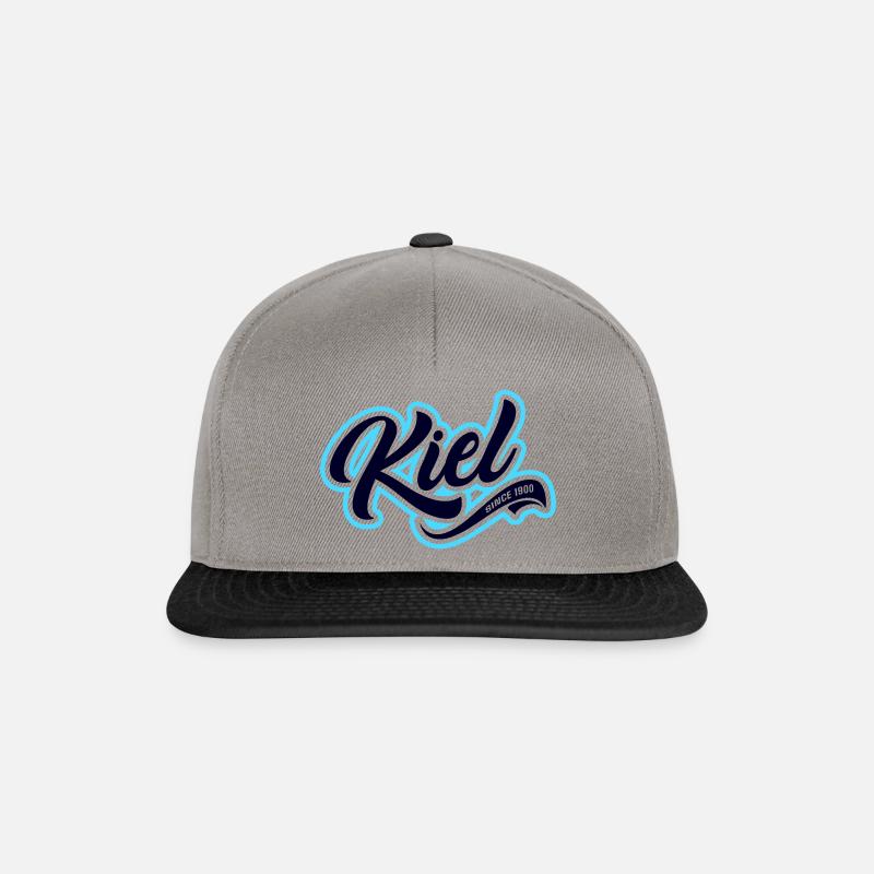 KIEL CYAN - Snapback Cap - Graphit/Schwarz