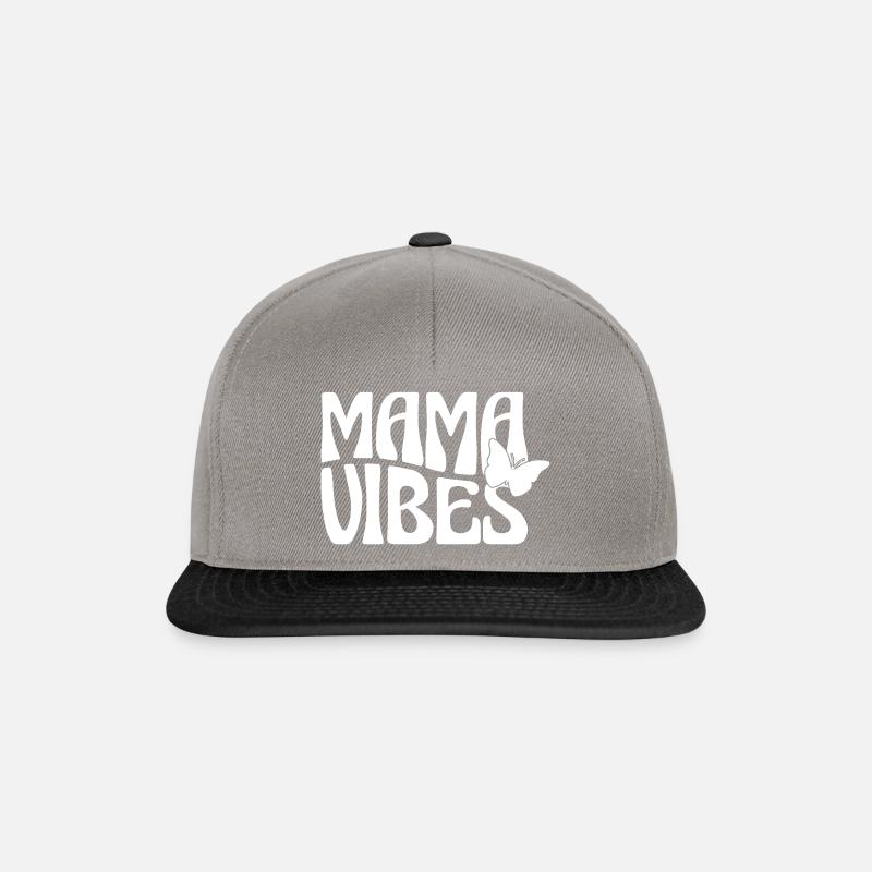 Mama Vibes avec papillon - Casquette snapback - gris graphite/noir