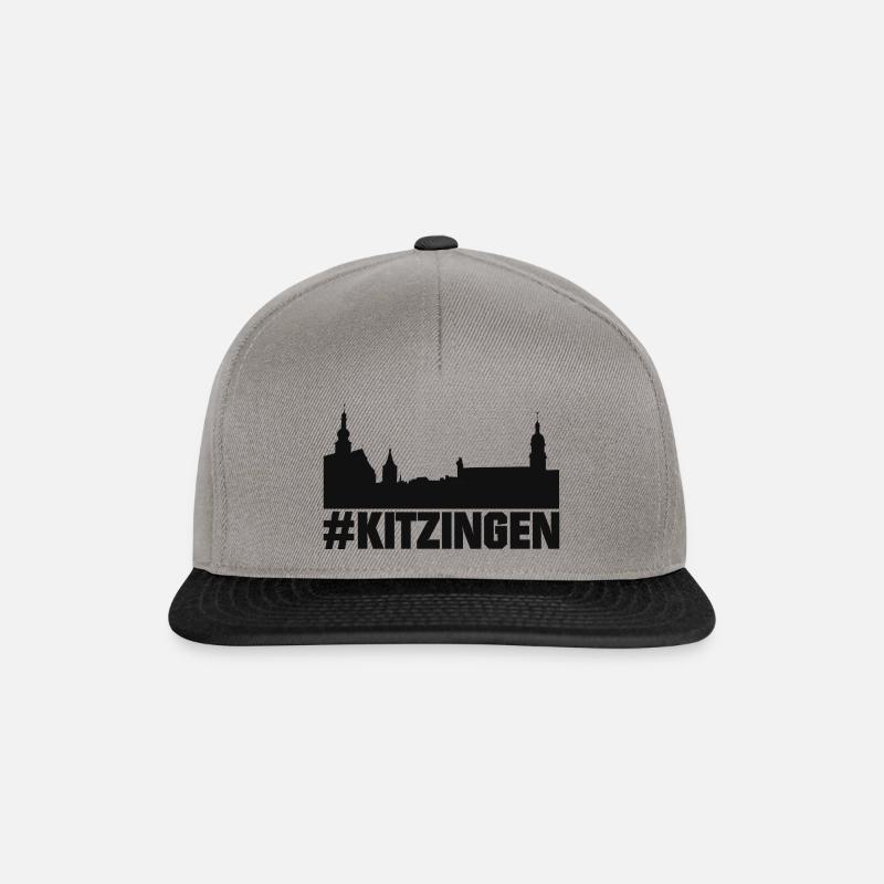 #Kitzingen Skyline am Main - Snapback Cap - Graphit/Schwarz