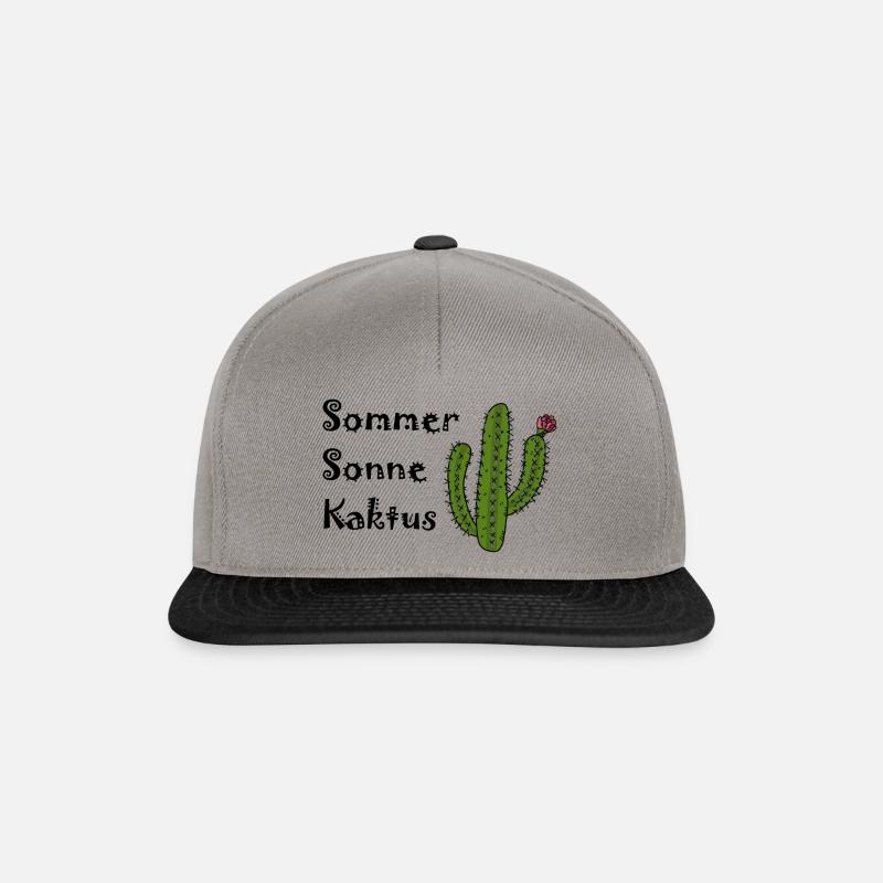 Sommer Sonne Kaktus - Snapback Cap - Graphit/Schwarz