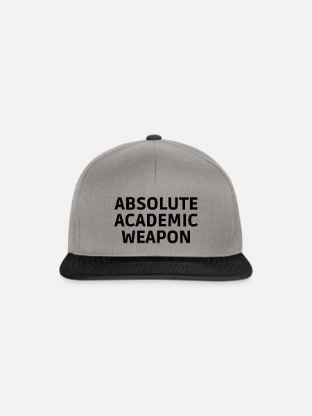 absolute akademische Waffe - Snapback Cap - Graphit/Schwarz