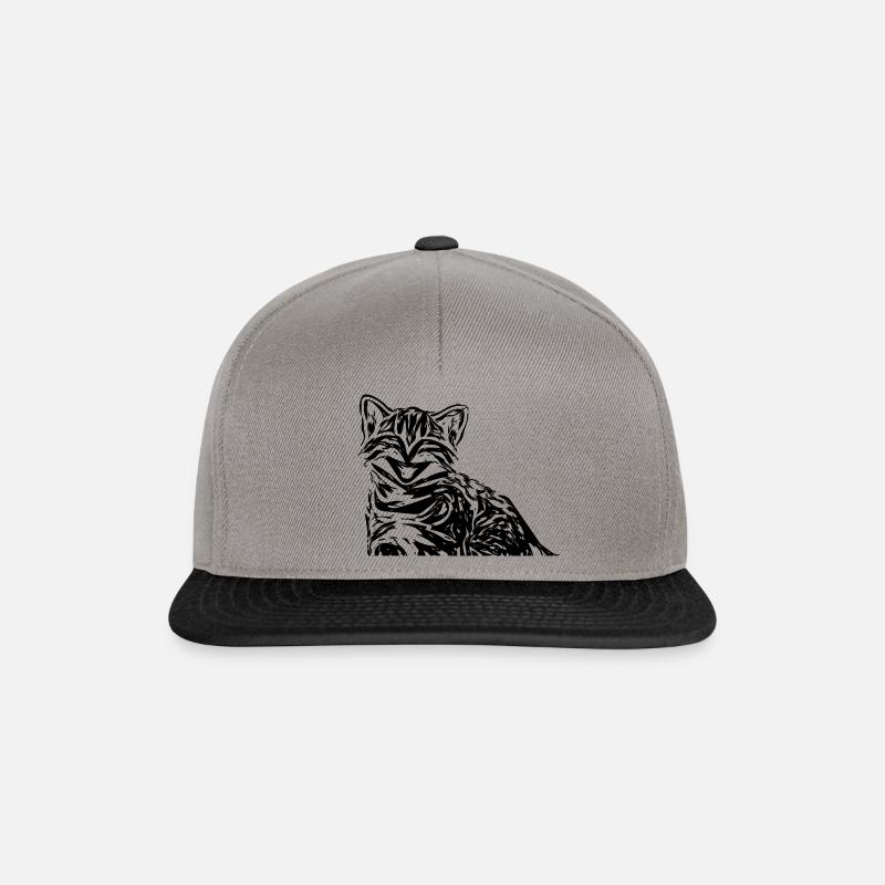 Katze - Snapback Cap - Graphit/Schwarz