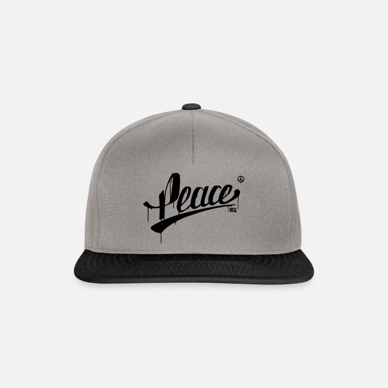 Peace lettering - Snapback Cap - graphite/black