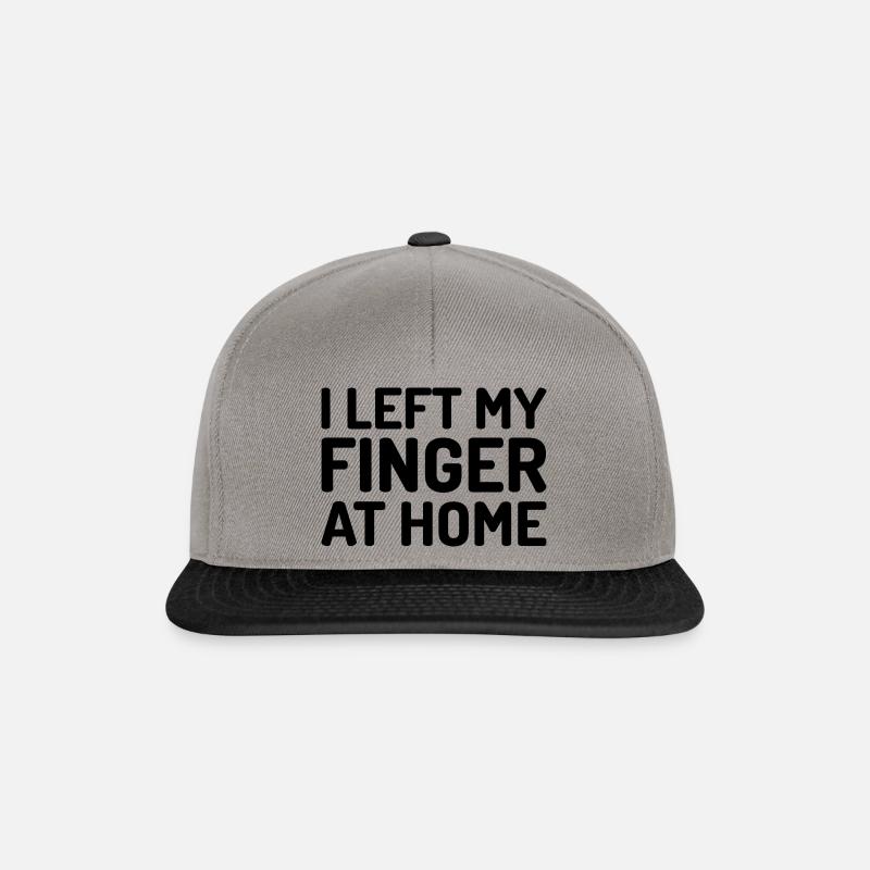 I Left My Finger at Home - Snapback Cap - graphite/black