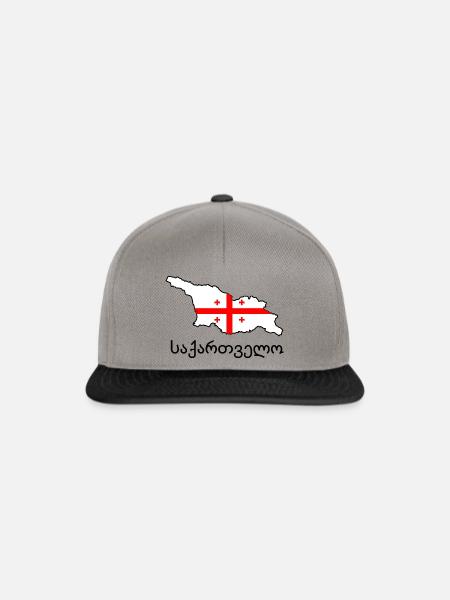 Georgien Sakartwelo Flagge Heimat Geschenk - Snapback Cap - Graphit/Schwarz