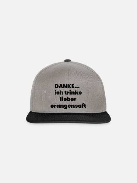 orangensaft - Snapback Cap - Graphit/Schwarz