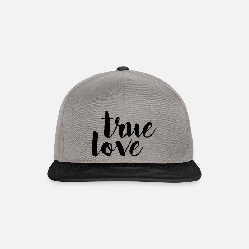 True love white simple design gift - Snapback Cap - graphite/black