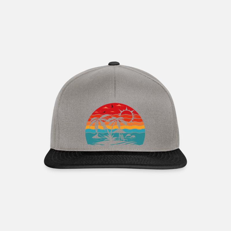 Vintage Summer Palm Beach - Snapback Cap - graphite/black