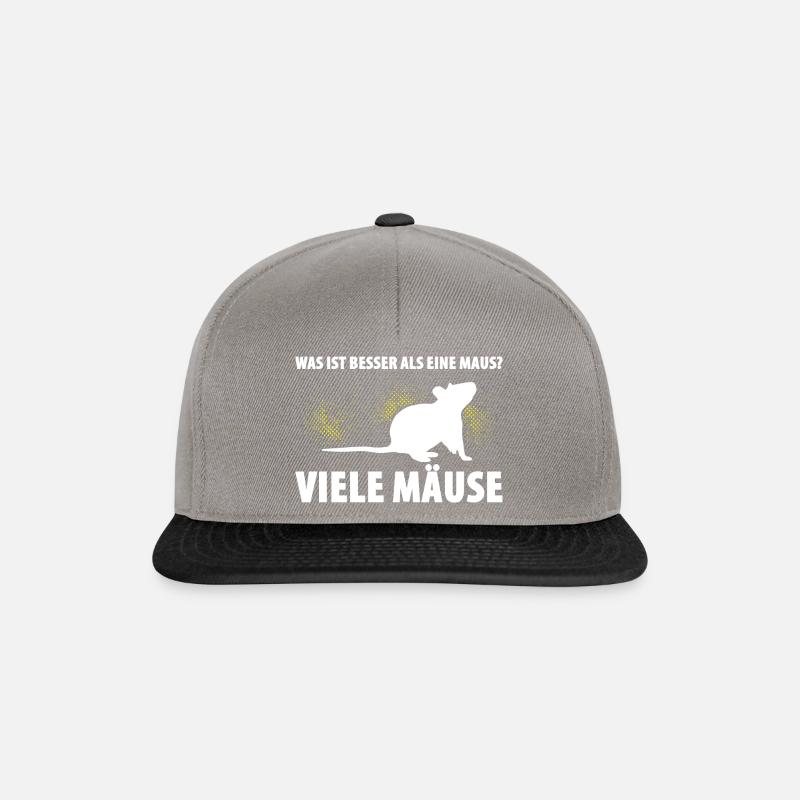 Was ist besser als eine Maus? Viele Mäuse - Snapback Cap - Graphit/Schwarz