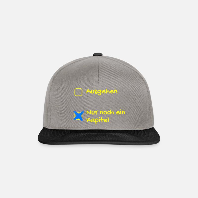 Bookworm - Going out or another chapter - Snapback Cap - graphite/black