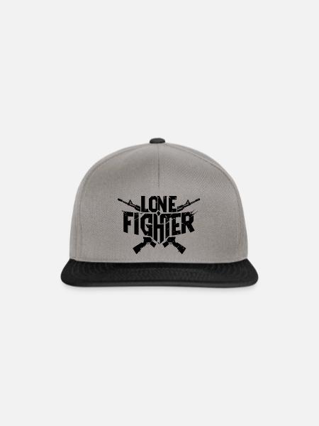 Lone Fighter mit Waffen - Snapback Cap - Graphit/Schwarz