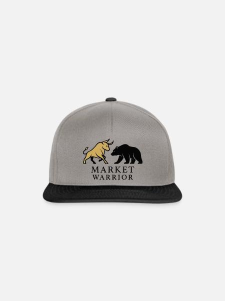 Market Warrior – Bulle vs. Bär - Snapback Cap - Graphit/Schwarz
