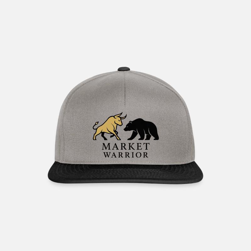 Market Warrior – Bulle vs. Bär - Snapback Cap - Graphit/Schwarz