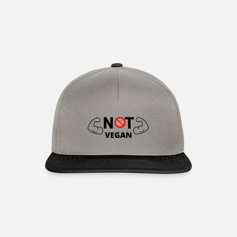 NOT VEGAN - Snapback Cap - Graphit/Schwarz