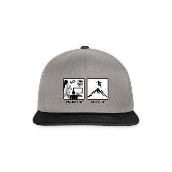 Problem Solved - Skiing - Snapback Cap - graphite/black - Front
